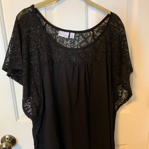 Kim Rogers Black Lacy T-Shirt